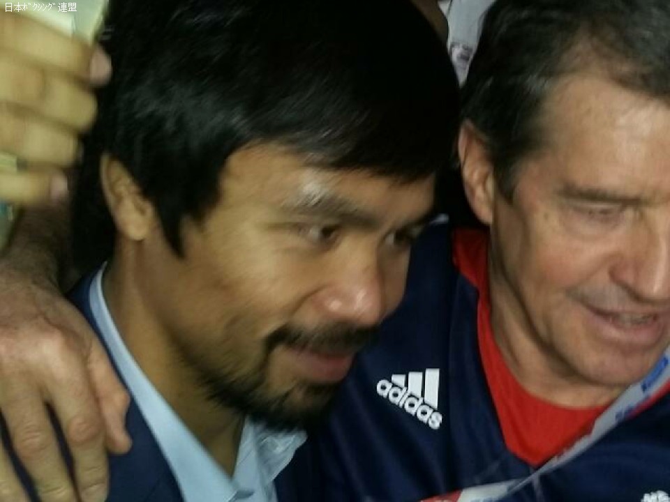 世界選手権会場でのパッキャオ