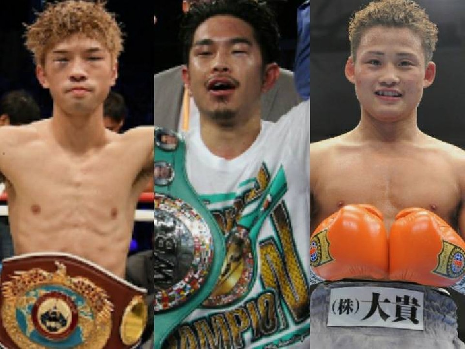 左から田中、井岡、京口