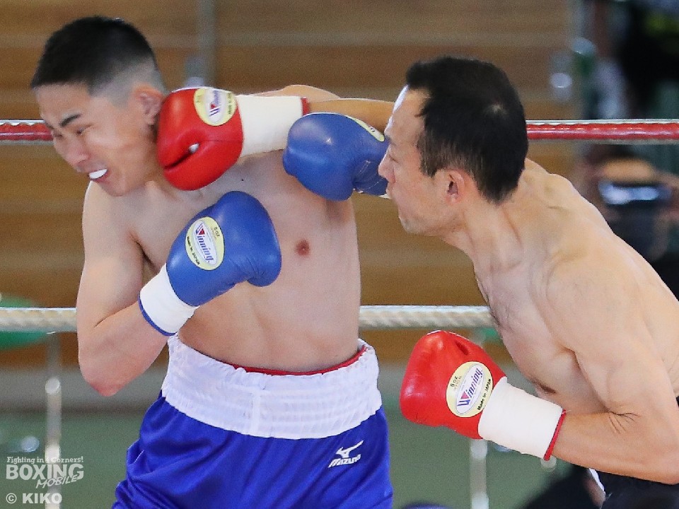 左:中原裕貴(神拳阪神)<br>右:猪木雄也(斉藤スポーツ)