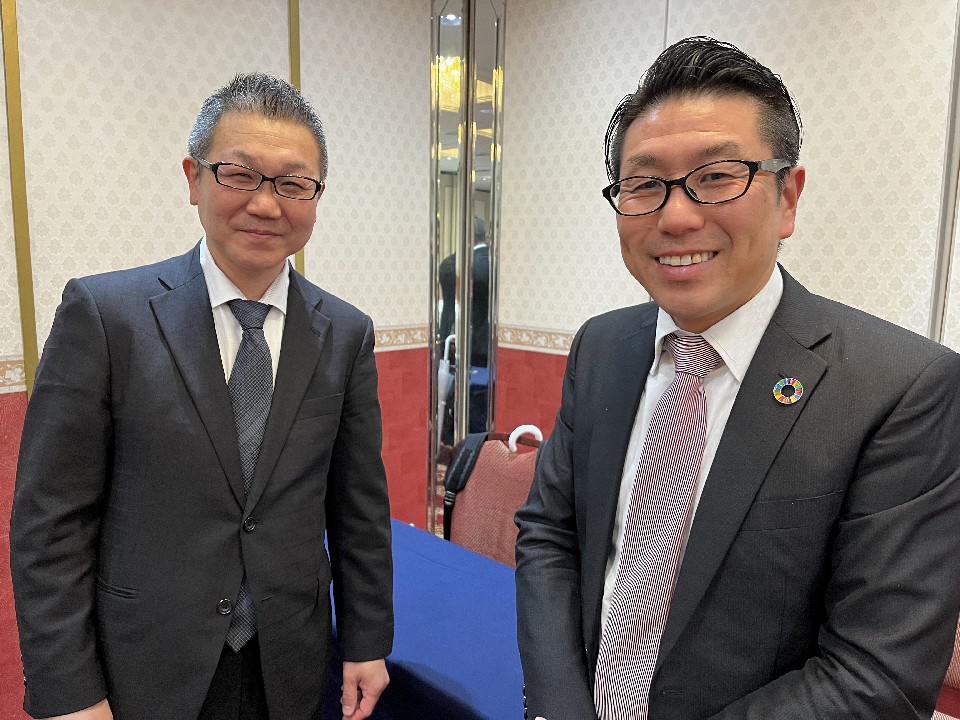 2年目のセレス小林会長と齊田竜也事務局長