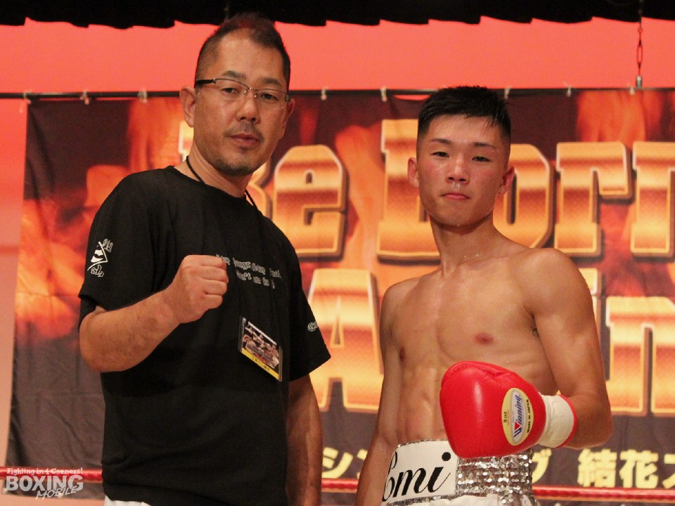 佐々木英治会長と宮元陽汰(江見)