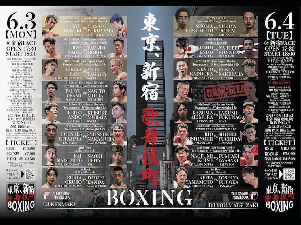 東京、新宿 歌舞伎町 BOXING #1、#2